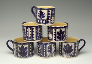 Annie Hewett - Cobalt engraved mugs